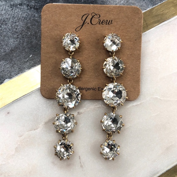 J. Crew Jewelry - J Crew Crystal Drop Statement Earrings